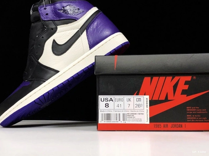 1st Kicks 1 Court Air Jordan Purple 555088-501 0708
